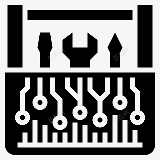 工具箱管理后端图标svg_新图网 https://ixintu.com 后端 字形 工具 工具箱 数据 科学 管理 维护