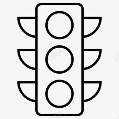 交通灯红绿灯城市夏普图标图标