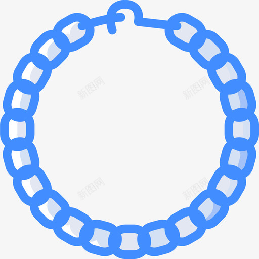 项链珠宝5蓝色图标svg_新图网 https://ixintu.com 珠宝5 蓝色 项链
