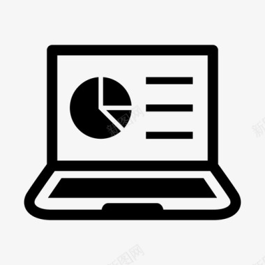 业务报告图表笔记本电脑图标图标