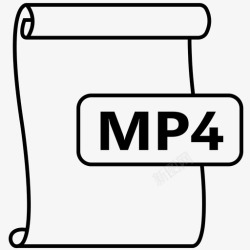 MPEG4mp4文件格式mp4文件图标高清图片