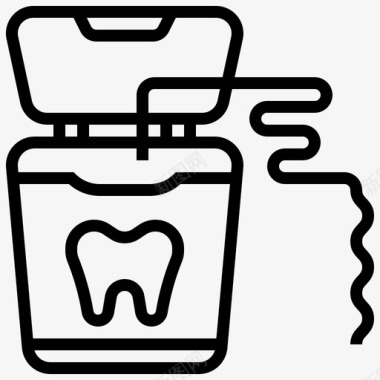 牙线医疗保健医疗图标图标
