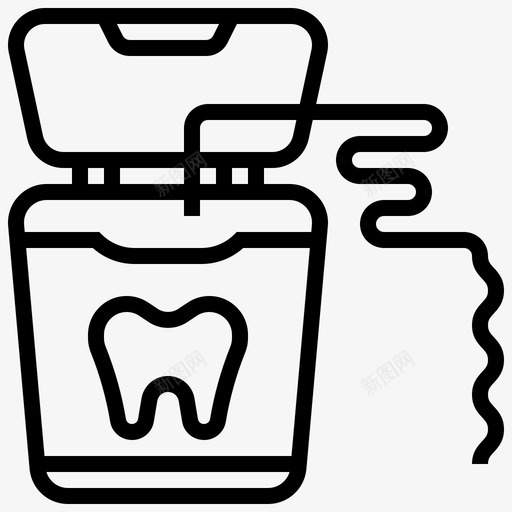 牙线医疗保健医疗图标svg_新图网 https://ixintu.com 医疗 医疗保健 牙线 牙齿