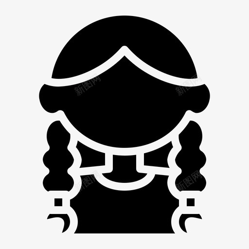 女孩化身人类图标svg_新图网 https://ixintu.com 人类 化身 女人 女孩