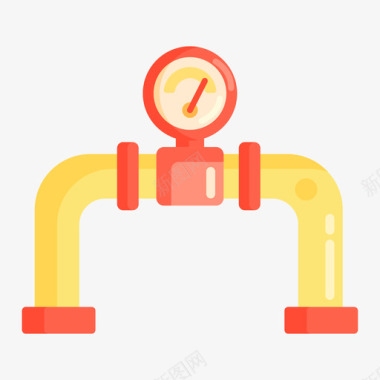 燃气管道油气扁平图标图标