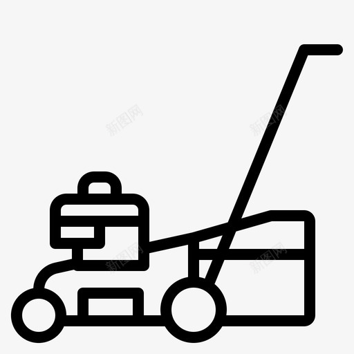 割草机清洁花园图标svg_新图网 https://ixintu.com 割草机 机器 清洁 花园 草地