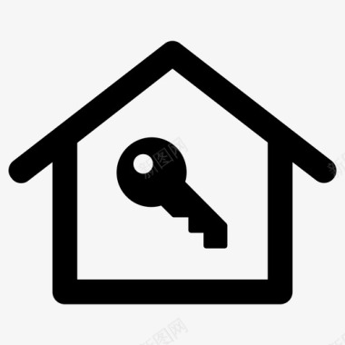 业主房子钥匙图标图标