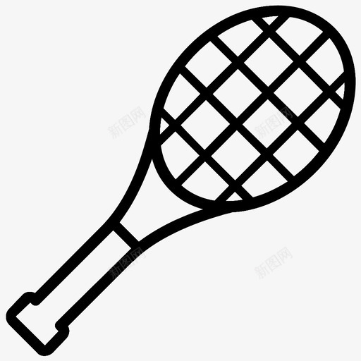 球拍羽毛球球拍运动图标svg_新图网 https://ixintu.com 体育和奖励线图标 壁球球拍 球拍 网球拍 羽毛球球拍 运动