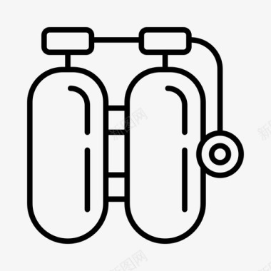 潜水罐潜水氧气罐图标图标