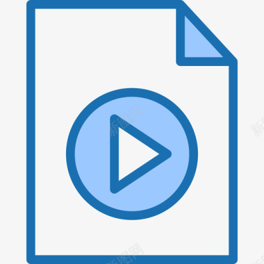 视频文件多媒体43蓝色图标图标
