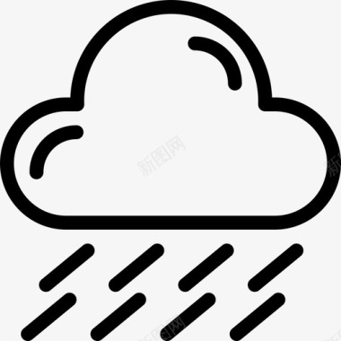 云农业雨水图标图标