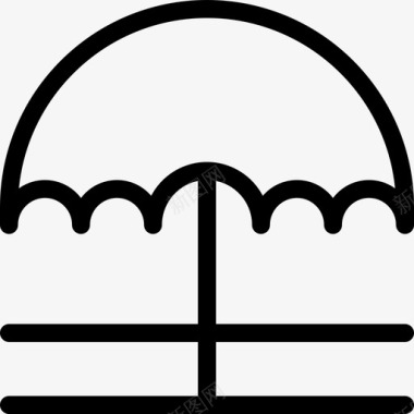 雨伞墨西哥7线状图标图标