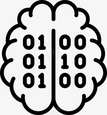 智能数据人工智能大脑图标图标