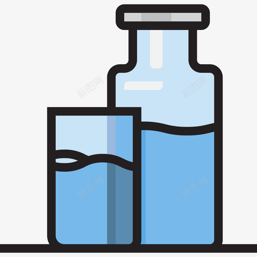 水饮用20线性颜色图标svg_新图网 https://ixintu.com 线性 颜色 饮用