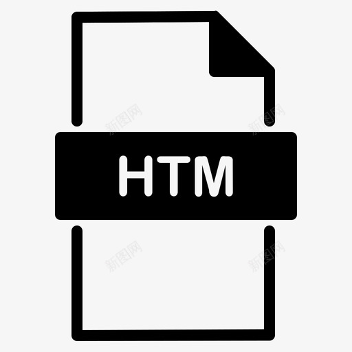 HTMdocumentextention图标svg_新图网 https://ixintu.com HTM document extention file type types