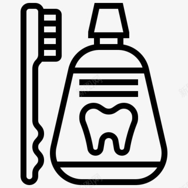 牙刷牙科医疗保健图标图标
