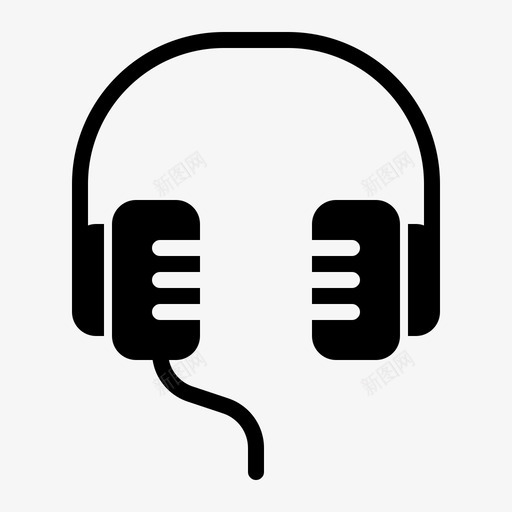 耳机音频音乐图标svg_新图网 https://ixintu.com 耳机 耳机字形 音乐 音频