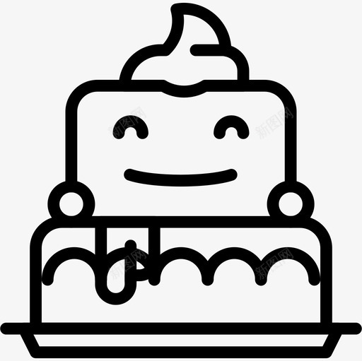 蛋糕美食家2直系图标svg_新图网 https://ixintu.com 直系 美食家2 蛋糕