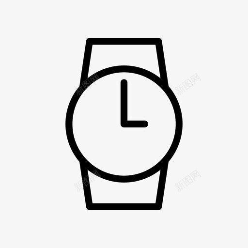 手表小时分钟图标svg_新图网 https://ixintu.com 分钟 小时 手表 时尚 时间 轮廓
