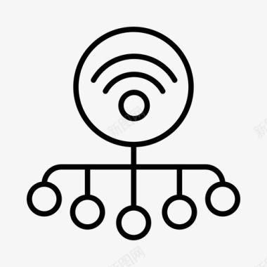 wifi连接数字图标图标