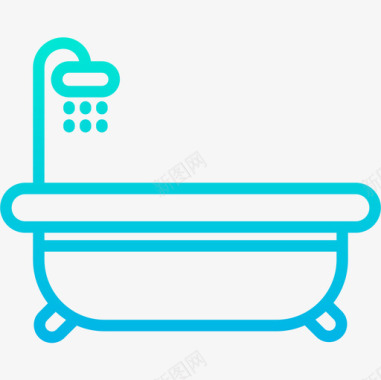 浴缸卫生19坡度图标图标