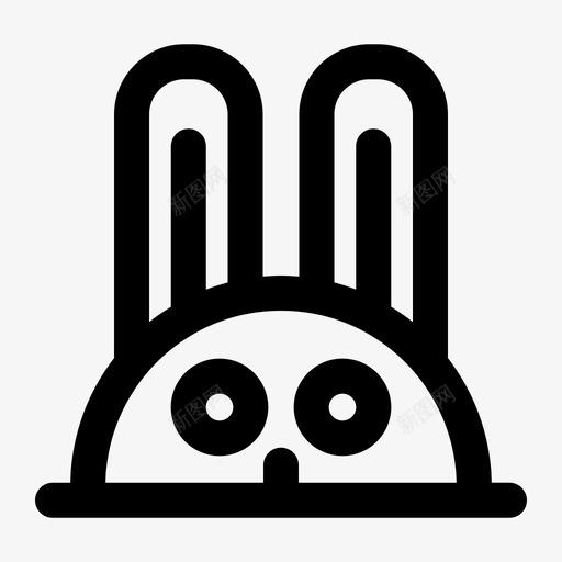 兔子动物复活节图标svg_新图网 https://ixintu.com 兔子 动物 复活节 宠物 春季 款式 系列