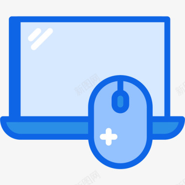 笔记本电脑tech16蓝色图标图标