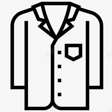 睡衣衬衫晾衣绳图标图标