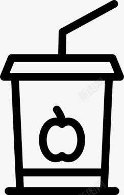 饮料苹果杯子图标图标
