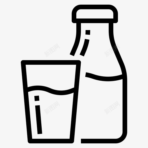 牛奶钙健康图标svg_新图网 https://ixintu.com 健康 健康食品概述 牛奶 蛋白质 钙
