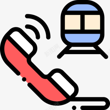 客户服务火车站2线颜色图标图标