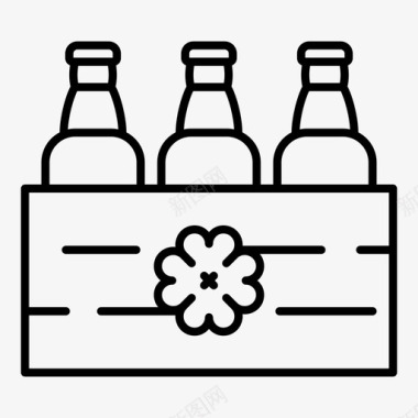 啤酒包啤酒盒三叶草图标图标