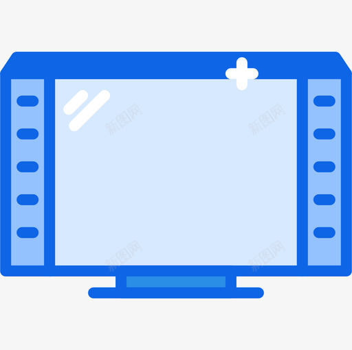 蓝色科技16电视图标svg_新图网 https://ixintu.com 16电视 蓝色科技