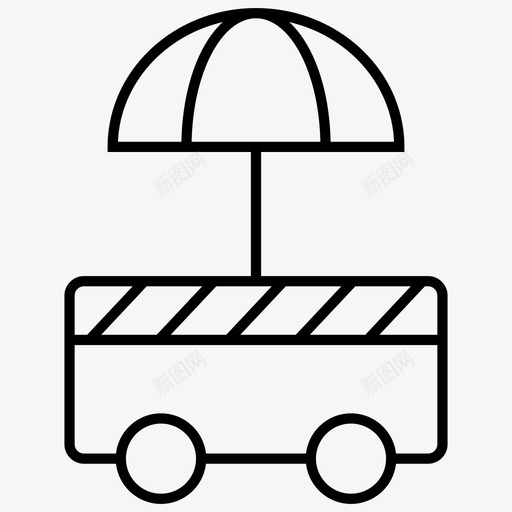 有轮子的冰箱轮子上的冰箱街头食品图标svg_新图网 https://ixintu.com 冰箱 城市 夏普 有轮子 街头 轮子 食品