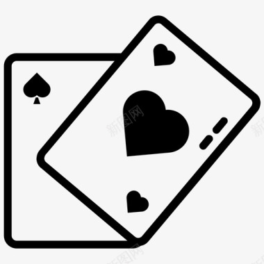 纸牌游戏赌场赌博图标图标