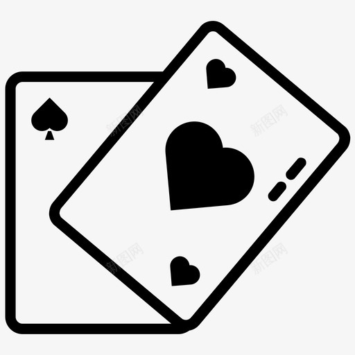 纸牌游戏赌场赌博图标svg_新图网 https://ixintu.com 体育和奖励线图标 扑克 扑克牌 纸牌游戏 赌博 赌场