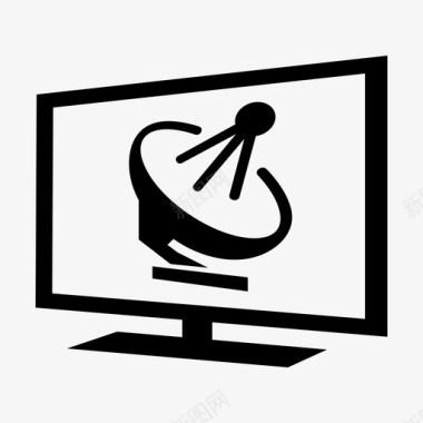 电视技术电视机图标图标