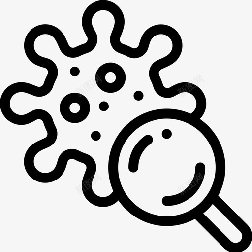 细菌生物工程13线状图标svg_新图网 https://ixintu.com 生物工程 线状 细菌