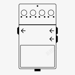 吉他踏板变形踏板吉他遥控器图标高清图片