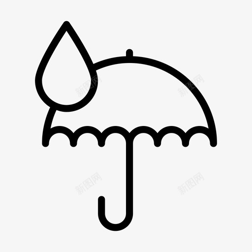 雨伞雨季图标svg_新图网 https://ixintu.com 冬季 概述 雨伞