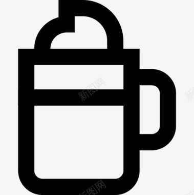 咖啡咖啡和茶3线性图标图标