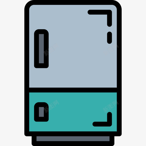 彩色电冰箱2台图标svg_新图网 https://ixintu.com 2台 彩色 电冰箱