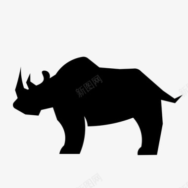 犀牛非洲犀牛科图标图标