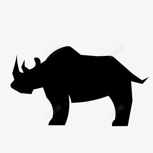 犀牛非洲犀牛科图标svg_新图网 https://ixintu.com 动物园 犀牛 犀牛科 非洲 非洲动物