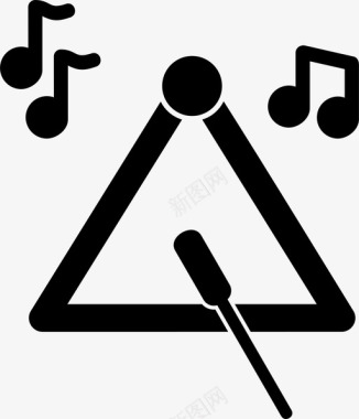 三角形音乐乐器图标图标