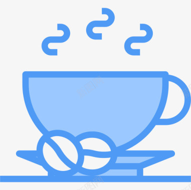 咖啡杯饮料21蓝色图标图标