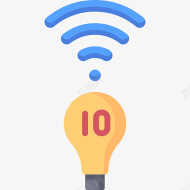 Wifi信号互联网技术10扁平图标图标