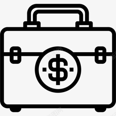 手提箱金融货币2直系图标图标