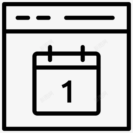 日程表议程日历图标svg_新图网 https://ixintu.com 日历 日程表 时间 浏览器1行 计划器 议程