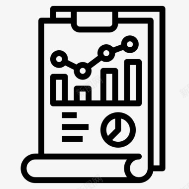 数据报告分析财务图标图标